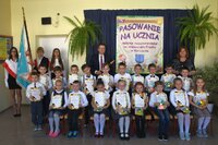 Szkoła Podstawowa w Korczynie. Klasa 1a. Wychowawczyni mgr Elżbieta Pałka.